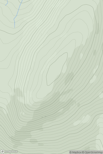 Thumbnail image for Meall Tairbh [Glen Etive to Glen Lochy] showing contour plot for surrounding peak